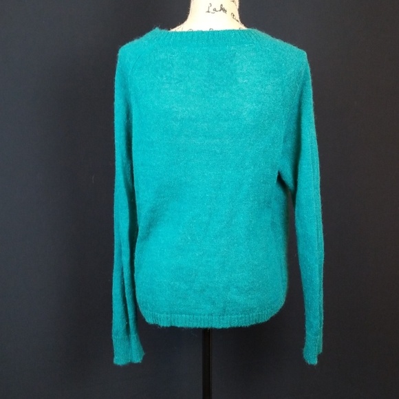 Woolrich orange winking Owl teal sweater C313:5:81 - Picture 4 of 8